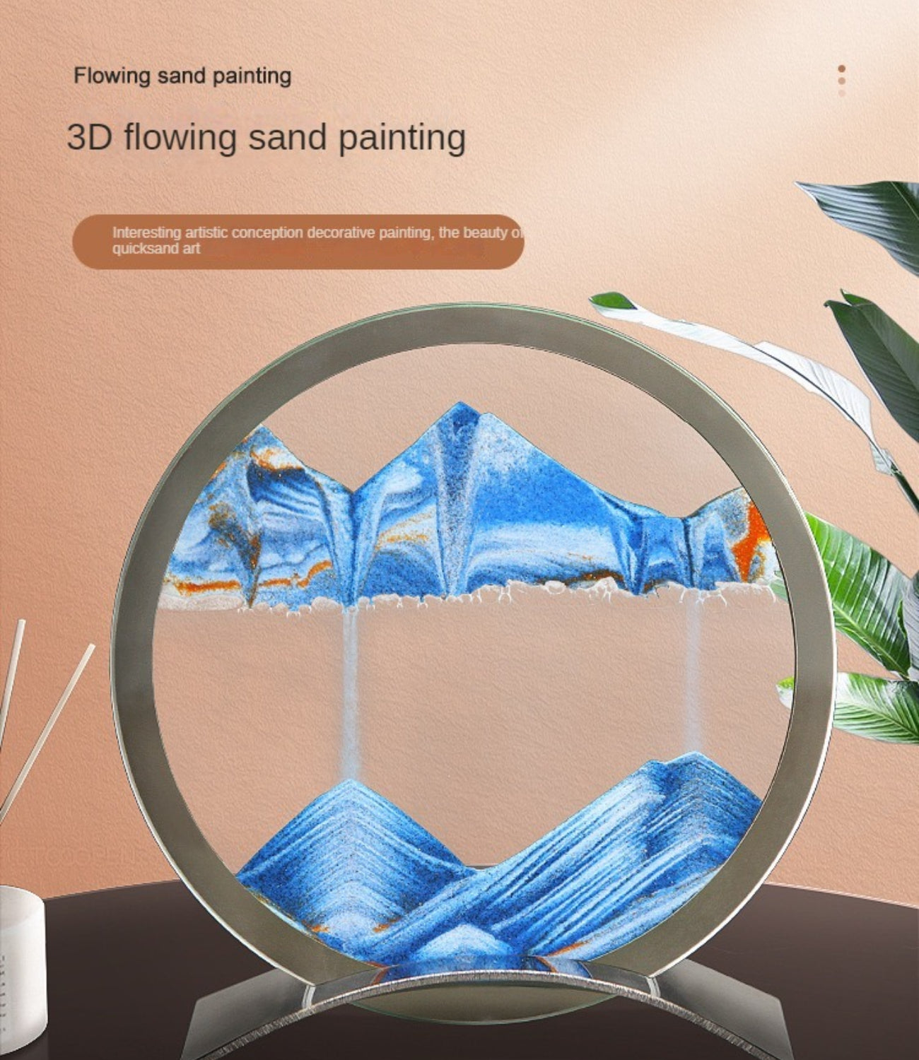 3D Quicksand Animation Showcase Image - "3D Quicksand Animation" in Blue