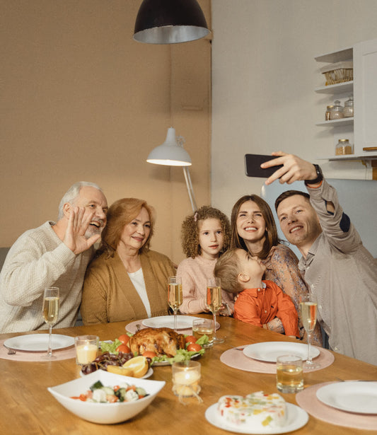 Heartwarming Thanksgiving family dinner, capturing cherished moments. 🦃🍁